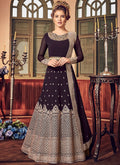 Deep Plum All Embellished Ghera Kaliyaari Anarkali Suit