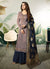 Purple And Blue Embellished Satin Palazzo Suit