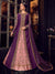 Purple And Pink Traditional Embroidered Anarkali Suit