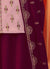 Purple And Wine Embroidered Palazzo Suit