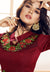 Red And Peach Embroidered Satin Anarkali Suit