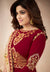 Red Golden Embroidered Georgette Anarkali Suit