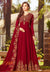 Red Golden Embroidered Georgette Anarkali Suit