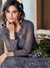 Rustic Blue Designer Embroidered Flared Anarkali Suit