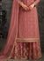 Rustic Red Ethnic Embroidered Palazzo Suit