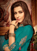 Indian Suits - Turquoise Multi Embroidered Gown