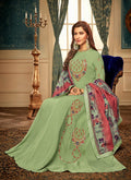 Indian Suits - Green Multi Embroidered Gown