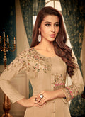Indian Dresses - Beige Multi Embroidered Gown