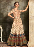 Peach And Pink Embroidered Wedding Lehenga/ Gown, Lehengas