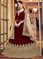 Velvet Anarkali Suit