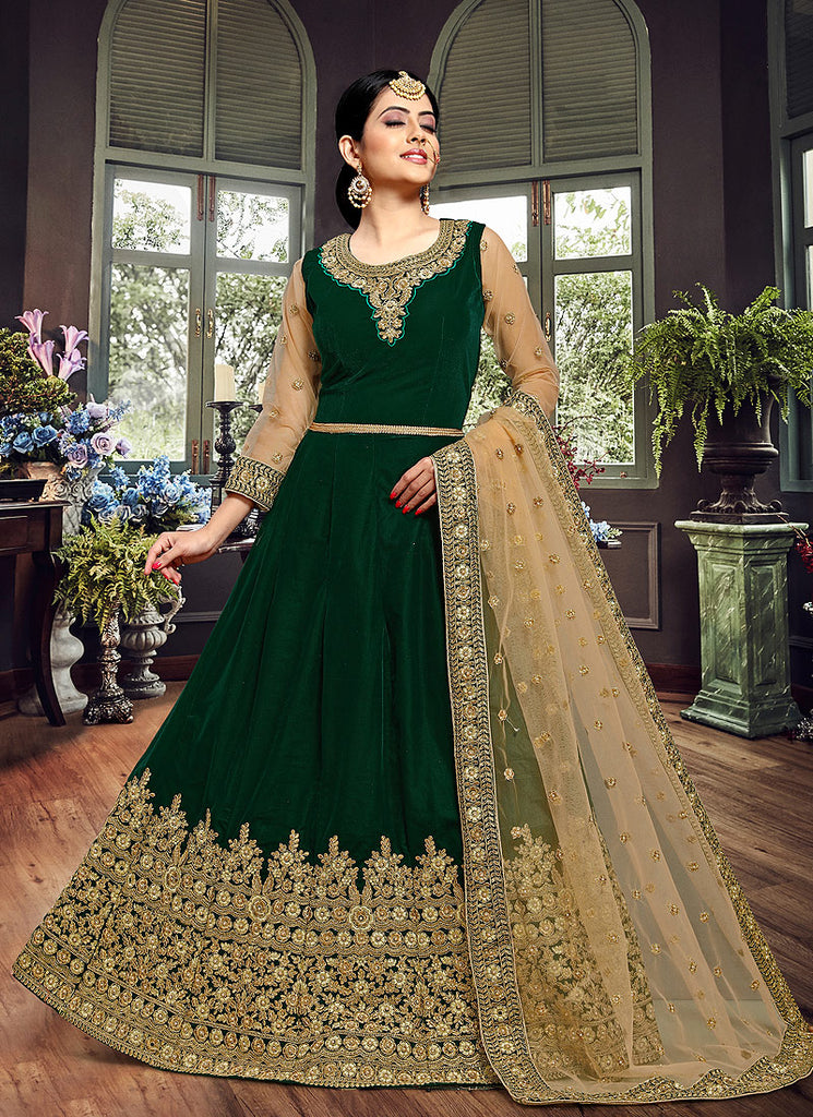 Velvet Anarkali Suit