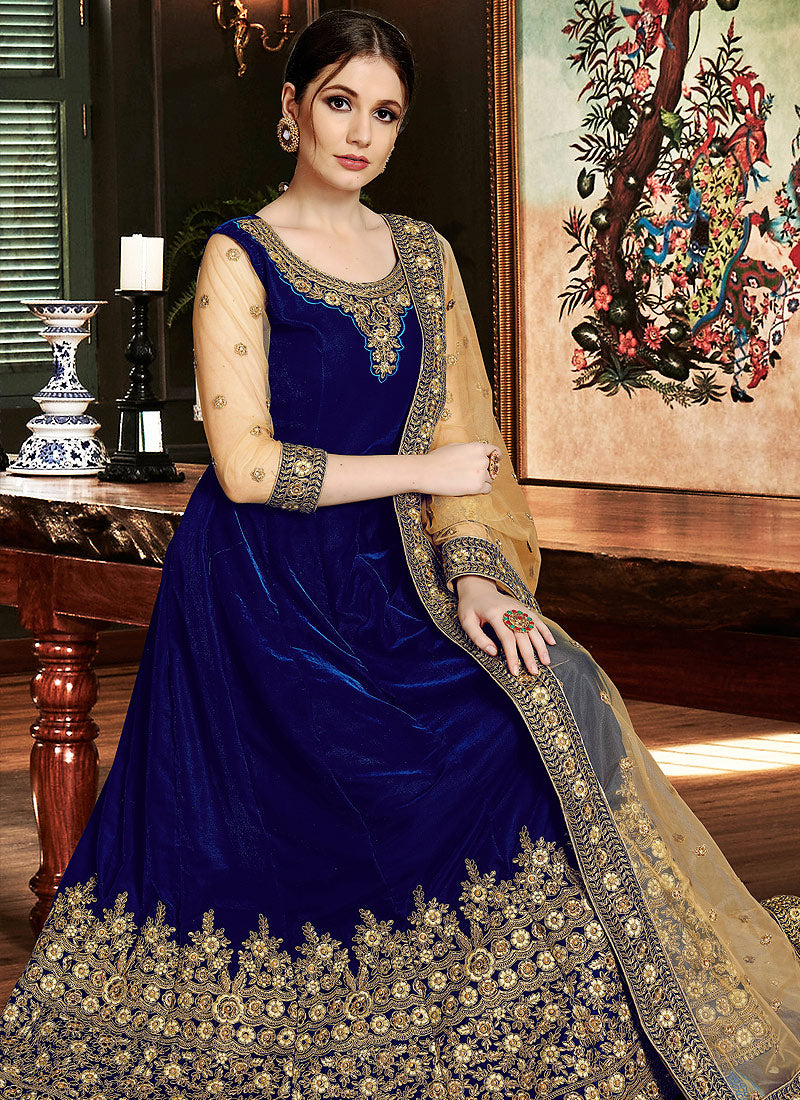 Velvet Anarkali Suit