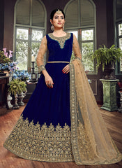 Velvet Anarkali Suit