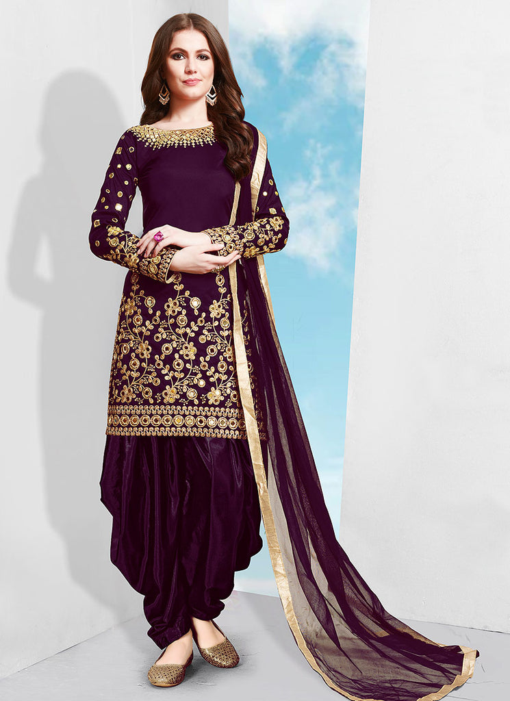 Embroidered Patiala Suit