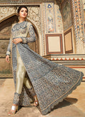 Silver Grey Overall Embellished Lehenga/Pant Suit