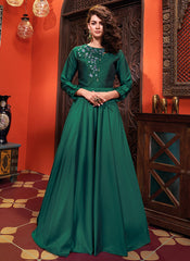 Dark Green Designer Gown