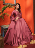 Indian Suits - Crimson Red  Silk Gown