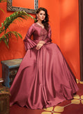 Indian Suits - Crimson Red  Silk Gown