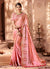 Pink Overall Embroidered Designer Silk Saree