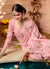 Light Pink Overall Embroidered Designer Silk Saree