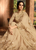 Beige Golden With Embroidered Pallu Traditional Saree