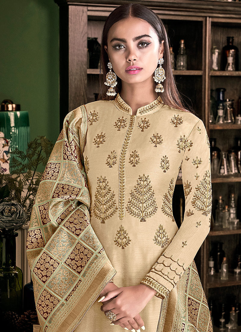 Silk Palazzos Pant Suit