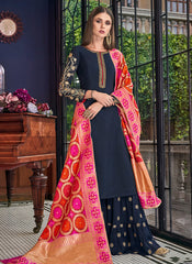 Silk Palazzos Pant Suit