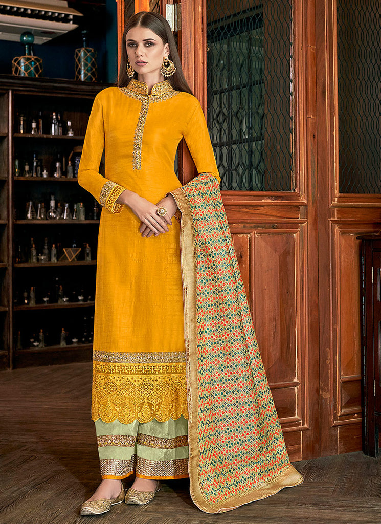 Silk Palazzos Pant Suit