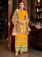 Silk Palazzos Pant Suit