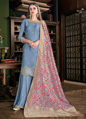 Silk Palazzos Pant Suit
