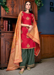 Silk Palazzos Pant Suit