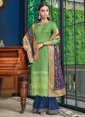 Silk Palazzos Pant Suit