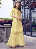 Yellow Overall Embroidered Gharara Suit Set