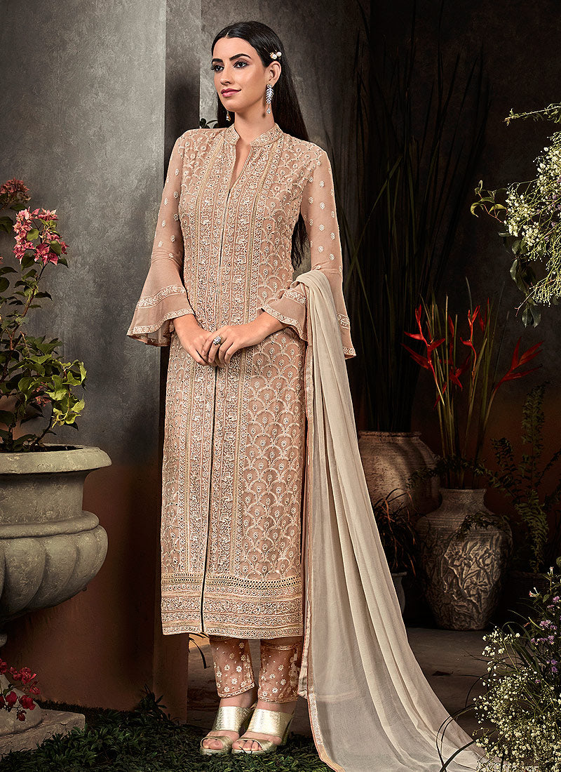 Embroidered Pakistani Pant Suit