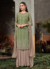 Embroidered Palazzo Suit