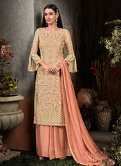 Embroidered Palazzo Suit