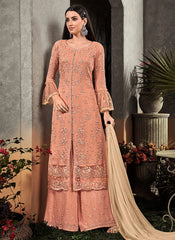 Embroidered Palazzo Suit