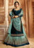 Turquoise Blue Two Tone Dual Bottom Lehenga/Pant Kurti Set