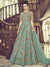 Turquoise Floral Embroidered Designer Bridal Anarkali Suit