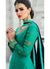 Turquoise Embroidered Georgette Palazzo Suit