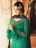 Turquoise Green And Blue Ethnic Embroidered Sharara Suit