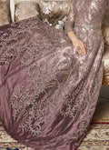 Pink And Mauve Embroidered Anarkali Gown, Salwar Kameez