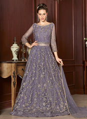 Lilac Purple Anarkali Lehenga Suit