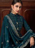Indian Clothes - Turquoise Pakistani Palazzo Suit