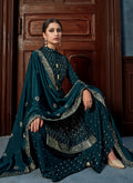 Indian Dresses - Turquoise Pakistani Palazzo Suit In usa uk canada