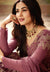 Wine Purple Embroidered And Shaded Georgette Anarkali Suit