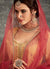 Yellow And Red Ethnic Embroidered Palazzo Suit