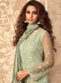 Pakistani Suits - Mint Green Pakistani Salwar Kameez