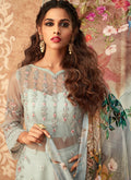 Pakistani Dresses - Teal Blue Pakistani Salwar Kameez In usa