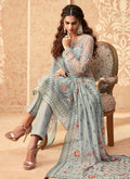 Indian Suits - Light Blue Salwar Kameez Suit